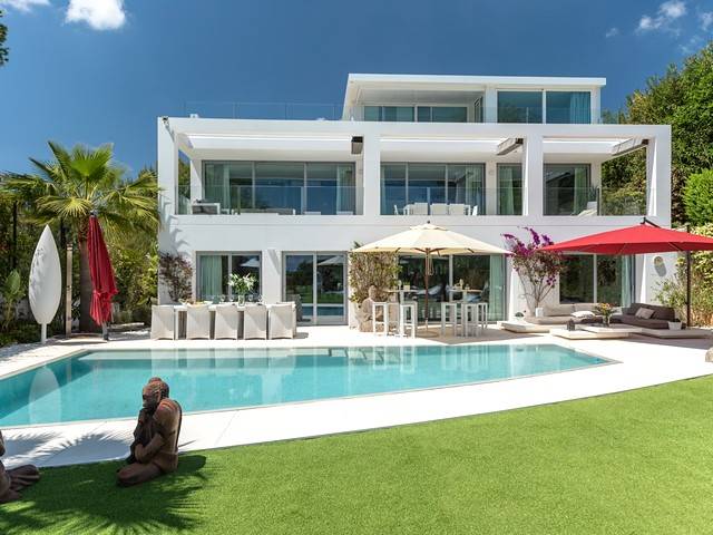 Large 9 bedroom luxury villa rental in Talamanca, Ibiza