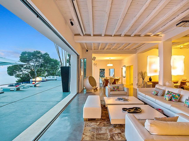 living room and view